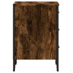vidaXL Table de chevet chêne fumé 40x41x60 cm bois d'ingénierie