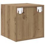 vidaXL Étagères murales - Lot de 2 en Chêne Artisan  37 x 37 x 37 cm Bois reconstitué