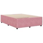 vidaXL Cadre de lit Rose 140x200 cm Velours