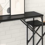 vidaXL Table console 2 Pièces Chêne noir 100 x 28 x 75 cm