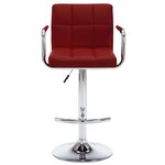vidaXL Tabourets de bar lot de 2 rouge bordeaux similicuir
