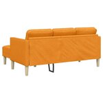vidaXL Ensemble de Canapés avec coussin 2 Pièces Jaune foncé Polyester