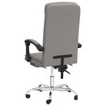 vidaXL Fauteuil inclinable de bureau Taupe Tissu