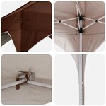 vidaXL Tente de fête pop-up 194 x 194 x 245 cm Marron