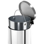 Hailo Poubelle à pédale Solid M 12 L Inox avec bac intérieur galvanisé