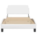 vidaXL Cadre de lit sans matelas blanc 100x200 cm similicuir