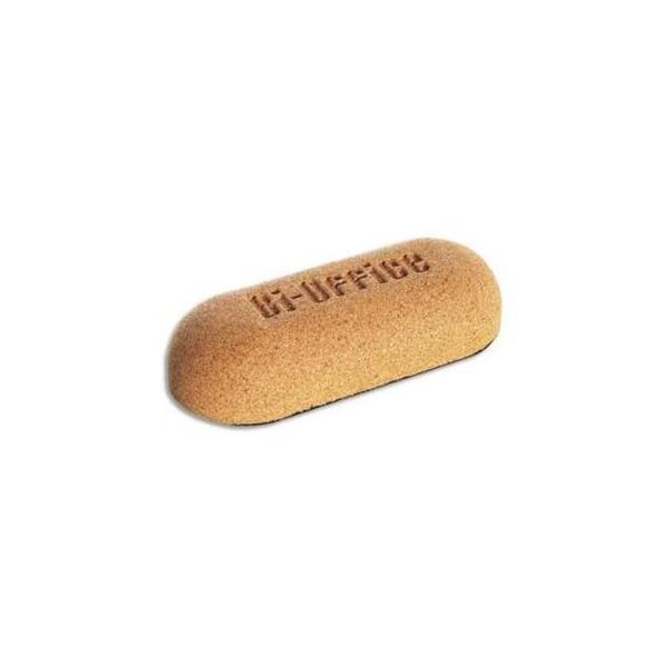 Brosse Earth-It magnétique corps liège livrée + 3 recharges - L12 x H2,7 x P5 cm BI-OFFICE