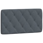 vidaXL Lit avec matelas gris foncé 100x200 cm velours