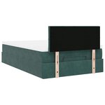 vidaXL Lit ottoman avec matelas vert foncé 120x190 cm velours