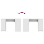 vidaXL Bureau blanc 120x42x76 cm bois d'ingénierie