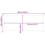 vidaXL Voile d'ombre Beige 6 x 2 5 m 100   polyester Oxford