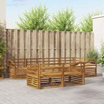 vidaXL Ensemble de canapés d'extérieur 7 Pièces Naturel