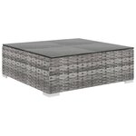 vidaXL Salon de jardin 10 Pièces avec coussins Résine tressée Gris