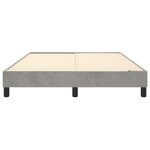 vidaXL Cadre de lit à ressorts gris clair 140x190 cm velours