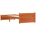 vidaXL Cadre de lit Marron cire 90 x 190 cm Bois massif en pin