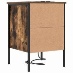 vidaXL Cabinet de chevet Chêne fumé 42 x 41 x 61 cm Bois d'ingénierie