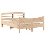 vidaXL Cadre de lit avec tête de lit 140x200 cm bois de pin massif