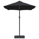 vidaXL Parasol de jardin Noir 385 x 209 x 244 cm Polyester