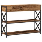 Table Console vidaXL en Bois Ancien 100x28x75 cm en Bois Ingénieré et Acier