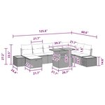 vidaXL Ensemble de canapé de jardin 9 Pièces Noir polyrotin