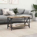 vidaXL Table basse chêne artisanal 80 x 45 x 45.5 cm Bois d'ingénierie