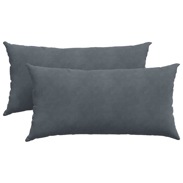 vidaXL Coussins de canapé 2 Pièces Gris foncé 80 x 40 cm