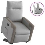 vidaXL Fauteuil inclinable gris nuage tissu