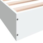 vidaXL Cadre de lit au sol Blanc 80 x 200 cm Bois d'ingénierie