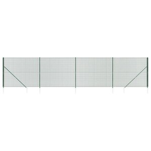 vidaXL Clôture en treillis métallique et piquet d'ancrage vert 1 4x10m