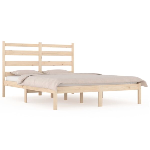 vidaXL Cadre de lit sans matelas bois massif 140x190 cm