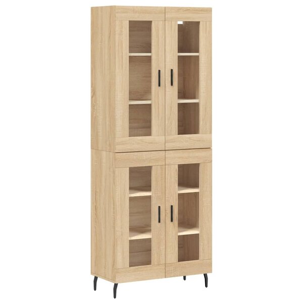 vidaXL Buffet haut Chêne sonoma 69 5x34x180 cm Bois d'ingénierie