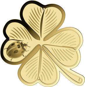 Monnaie FOUR LEAF CLOVER 1/1000 Oz Medaille Or