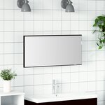 Armoire de miroir de salle de bain vidaXL avec lumière LED Chêne Noir 80x37 cm