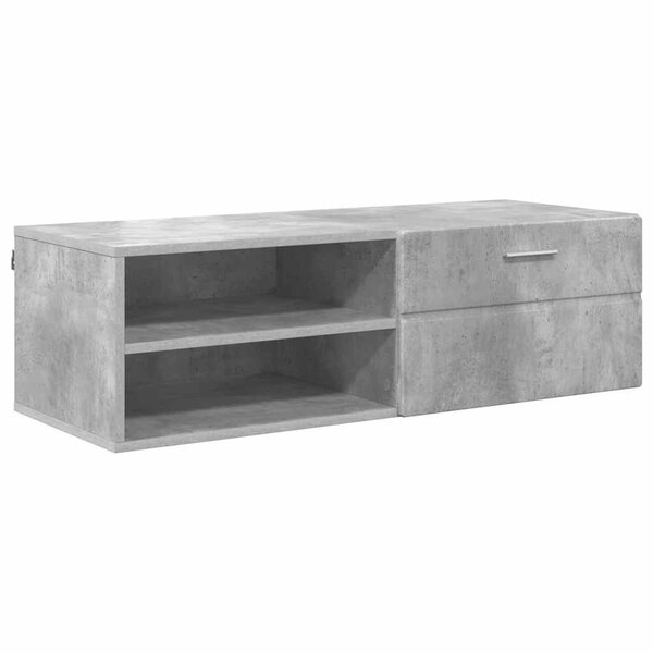 vidaXL Cabinet en Bois Gris béton 100 5 x 39 x 30 cm Bois d'ingénierie