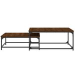 vidaXL Tables basses gigognes 2 Pièces chêne marron bois d'ingénierie