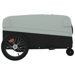 vidaXL Remorque de vélo noir et gris 45 kg fer
