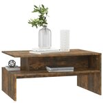 vidaXL Table basse Chêne fumé 90x60x42 5 cm Bois d'ingénierie
