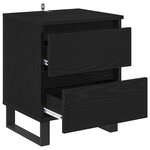 vidaXL Cabinet de chevet Chêne noir 40 x 35 x 50 cm Bois d'ingénierie