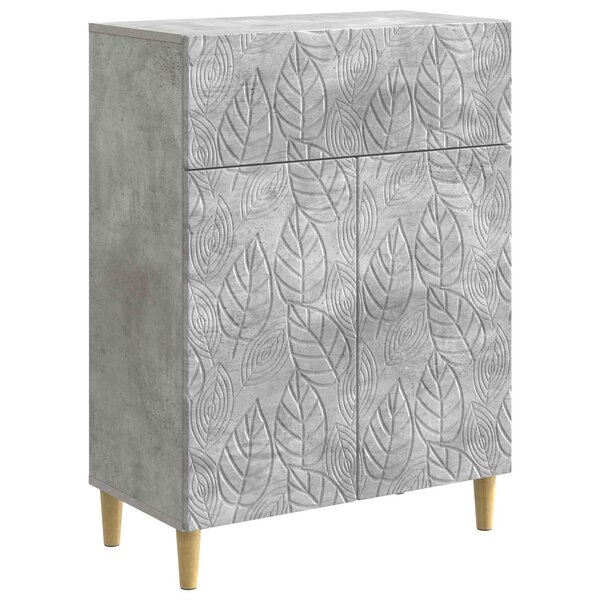 vidaXL Buffet Gris béton 66 x 34 5 x 90 cm Bois d'ingénierie
