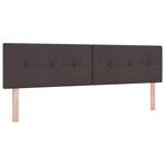Headboard LED vidaXL avec boutons capitonnés Marron foncé 90 cm Tissu