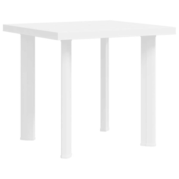 vidaXL Table de jardin Blanc 80x75x72 cm Plastique
