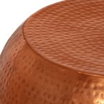 vidaXL Table basse laiton Ø55x28 cm aluminium