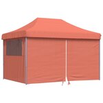 vidaXL Tente de fête Terre cuite 279 x 410 x 315 cm Tissu Oxford
