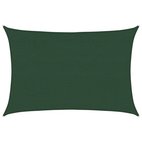 vidaXL Voile d'ombrage 160 g/m² Vert foncé 4x5 m PEHD