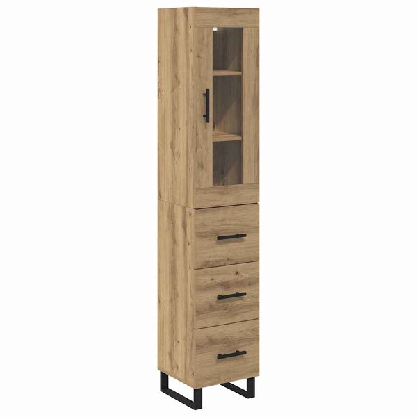 vidaXL Haut Armoire avec tiroir Chêne artisanal 69 5 x 34 x 180 cm