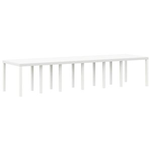 vidaXL Table de jardin pour repas Blanc 350 x 100 x 73 cm polyrotin