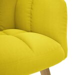 vidaXL Chaise de relaxation jaune clair tissu