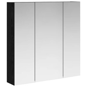 vidaXL Armoire Miroir de Salle de Bain Chêne noir 70 x 14 5 x 70 cm