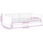 vidaXL Lit de repos crème 80x200 cm tissu