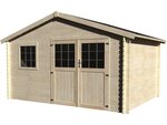 Abri jardin bois "Valmont" - 11.36 m² - 3.98 x 2.98 x 2.51 m - 34 mm